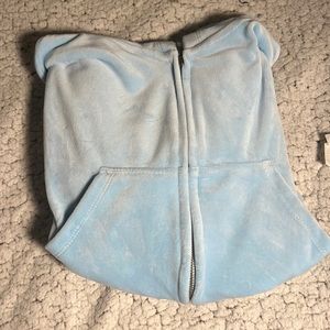 blue velvet zip up